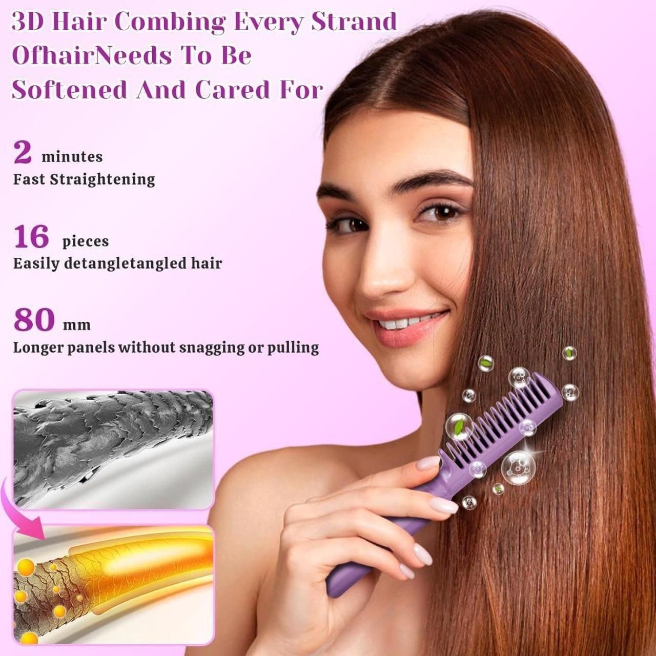 Portable Hair Straightener Cordless Rechargeable Adjustable Hair Straightener