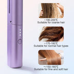 Portable Hair Straightener Cordless Rechargeable Adjustable Hair Straightener