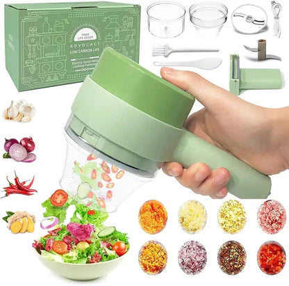 4 in 1 Portable Electric Vegetable Cutter Set